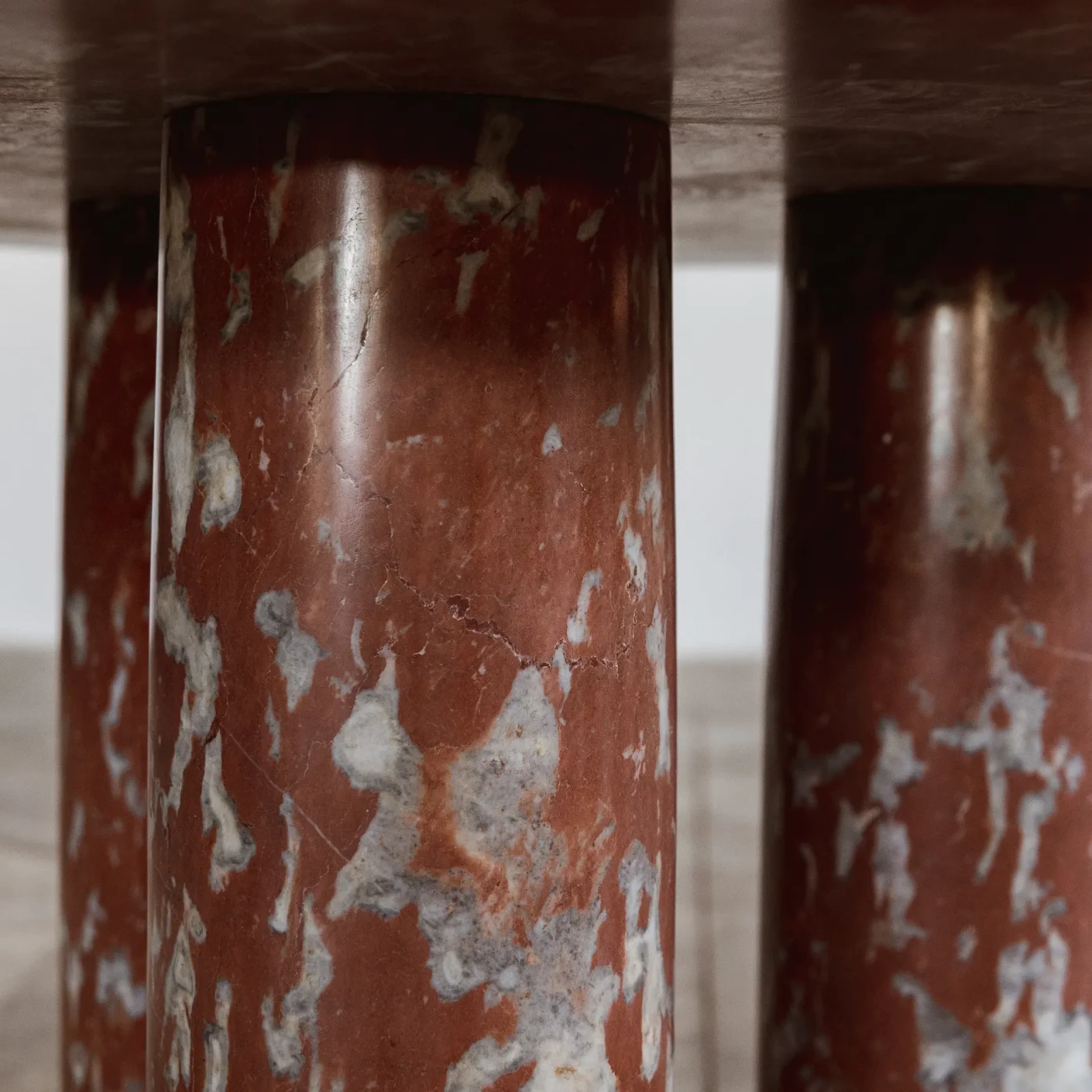 Mario Bellini "Colonnato" Dining Table for Cassina, Rosso Francia, 1977, 1977