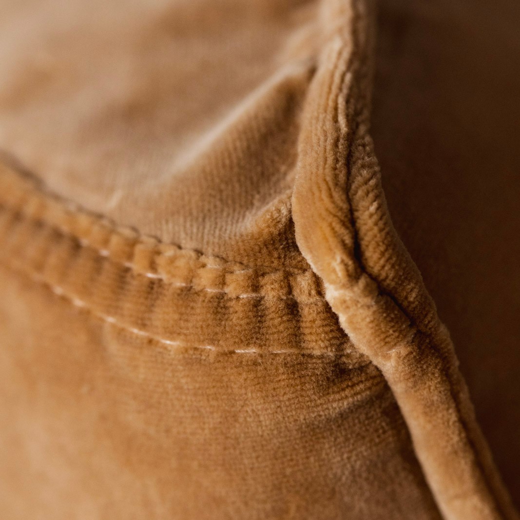 Mario Bellini “Le Bambole” modular sofa for B&B Italia, camel velvet, 1971, 1971