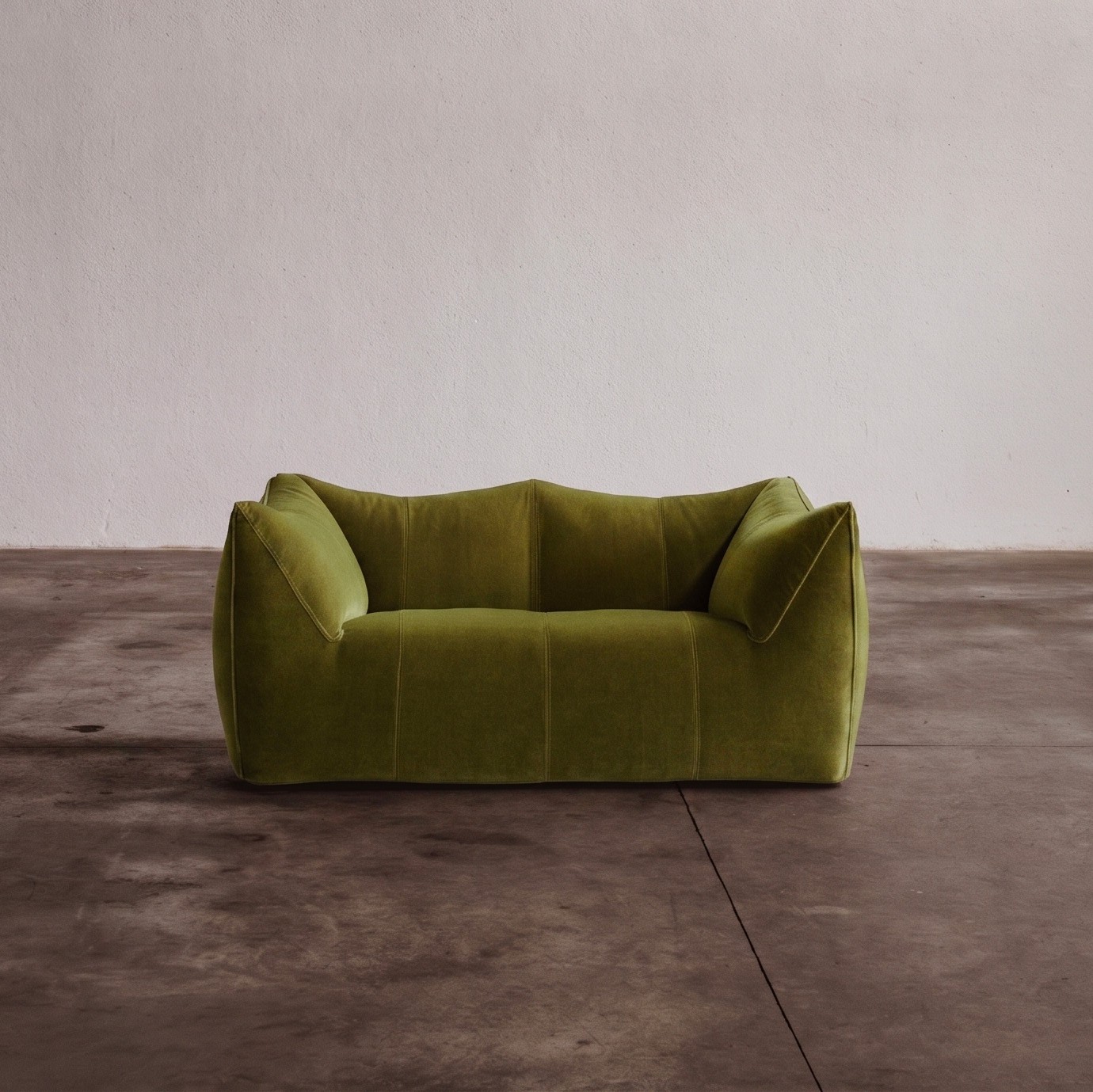 Mario Bellini "Le Bambole" Sofa for B&B Italia, Green Velvet, 1971, 1971