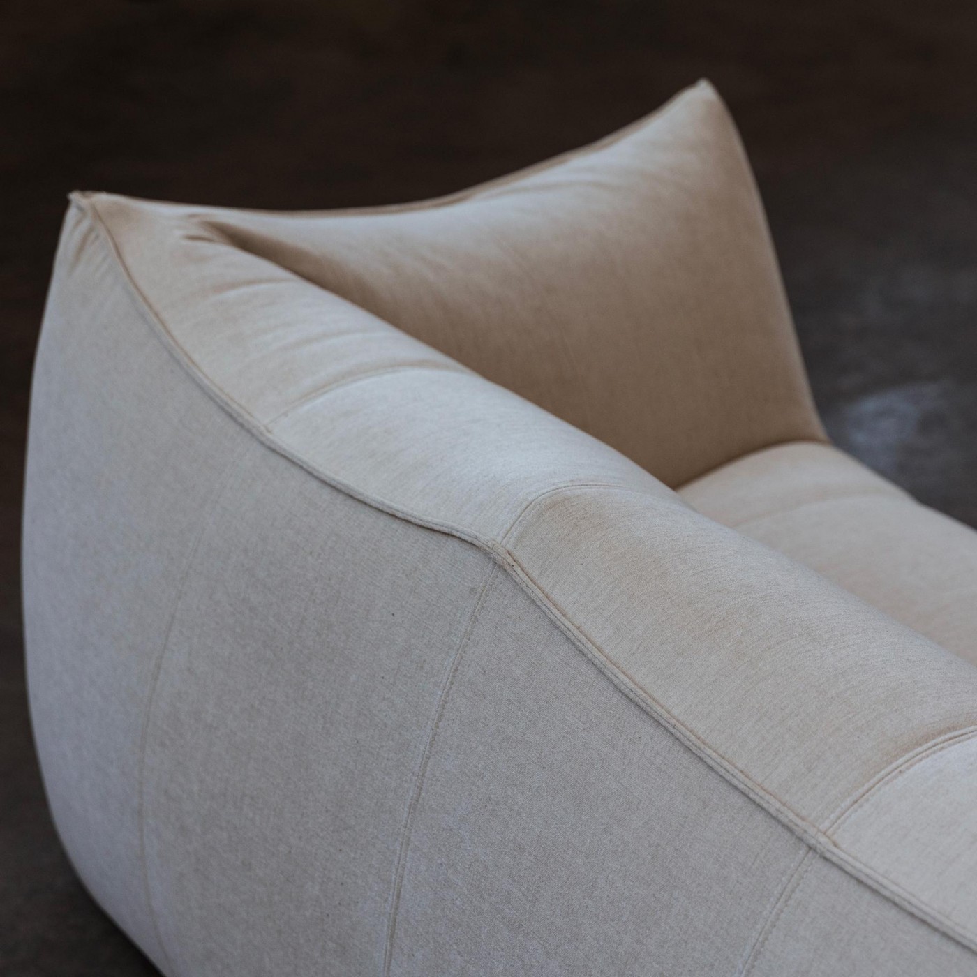Mario Bellini "Le Bambole" Sofa for B&B Italia, ivory chenille, 1971, 1971