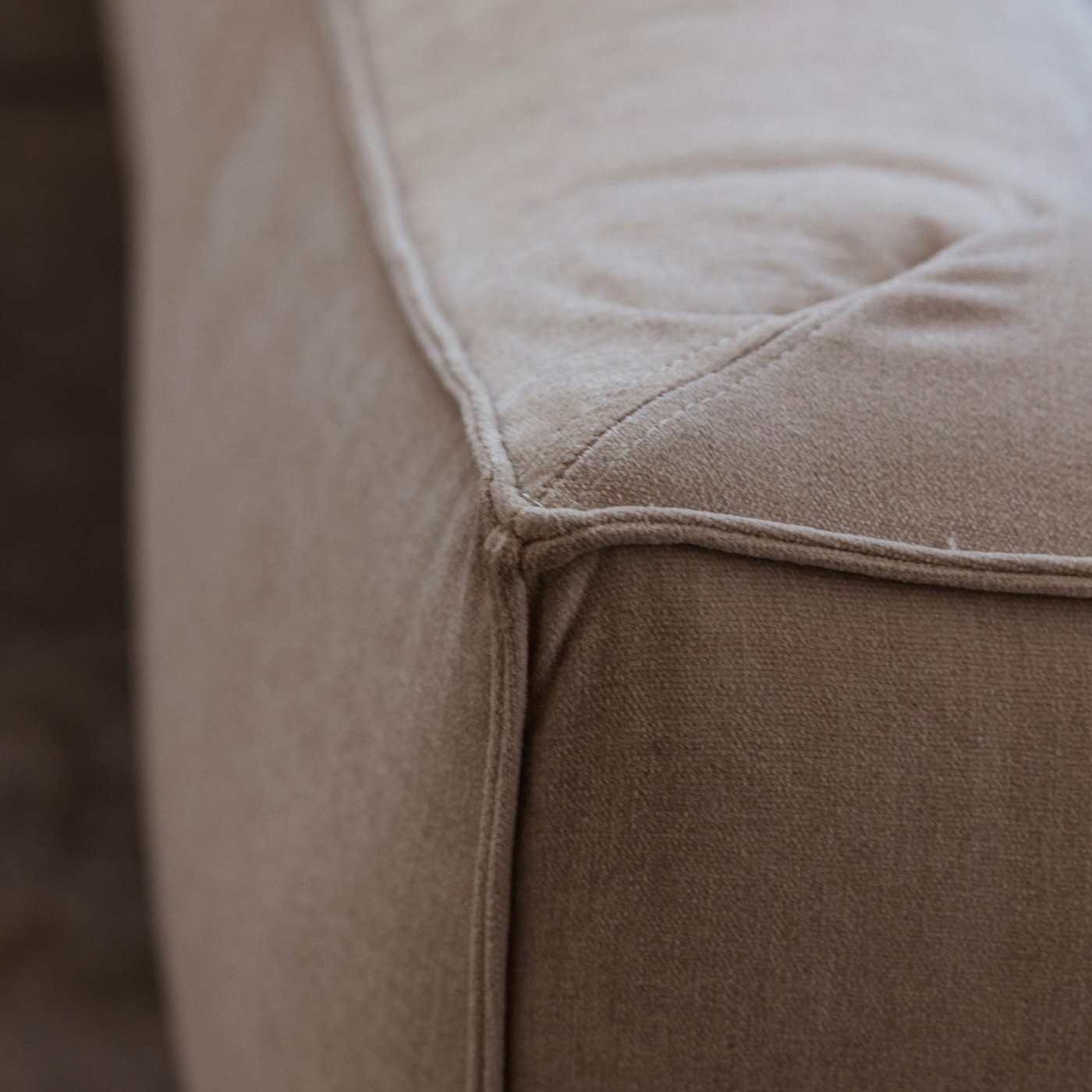 Mario Bellini "Le Bambole" Sofa for B&B Italia, ivory chenille, 1971, 1971