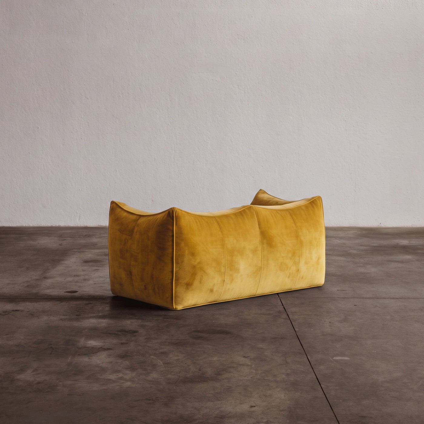 Mario Bellini "Le Bambole" Sofa for B&B Italia, Mustard Velvet, 1971, 1971