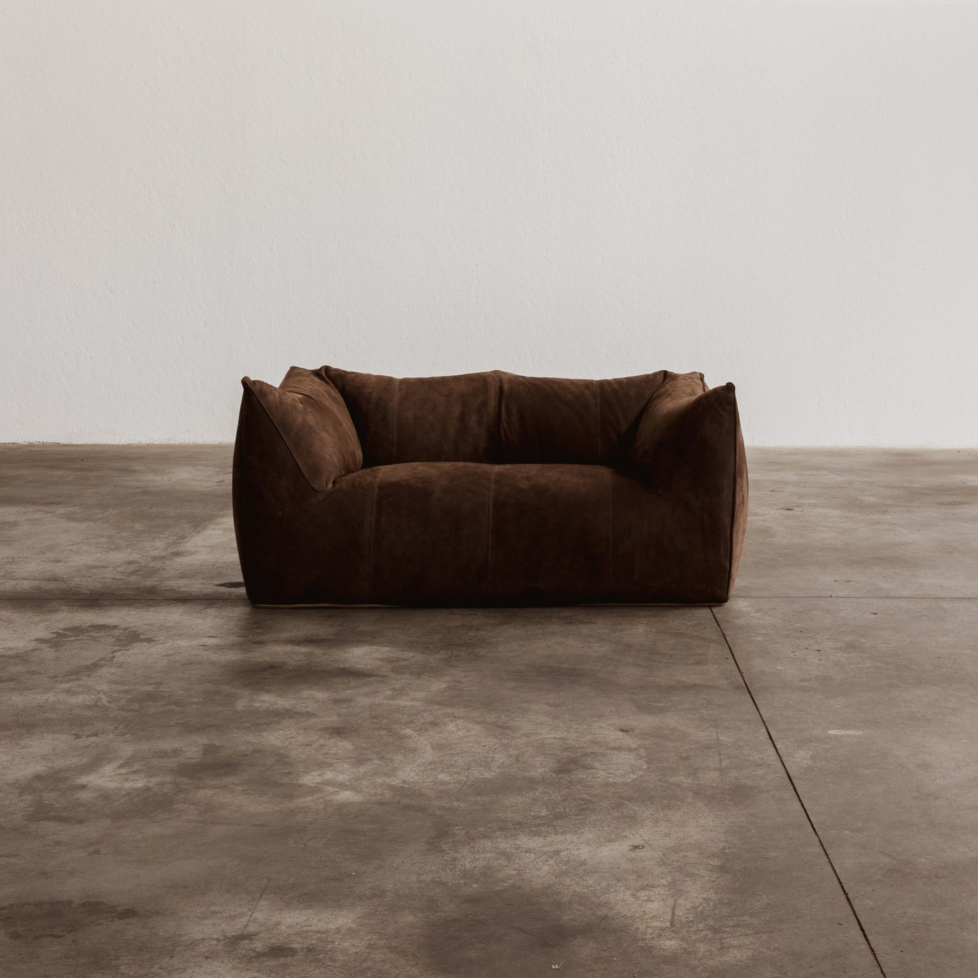 Mario Bellini "Le Bambole" Sofa for B&B Italia, dark brown suede, 1971, 1971