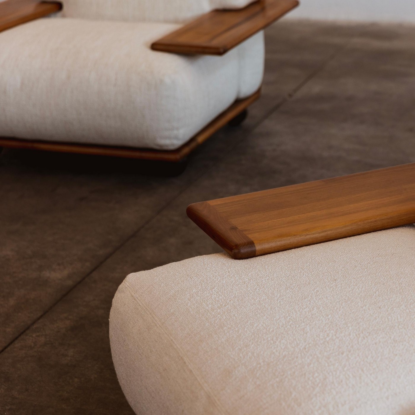 Mario Bellini "Pianura" Living room set for Cassina, White, 1971, Set of 3, 1971