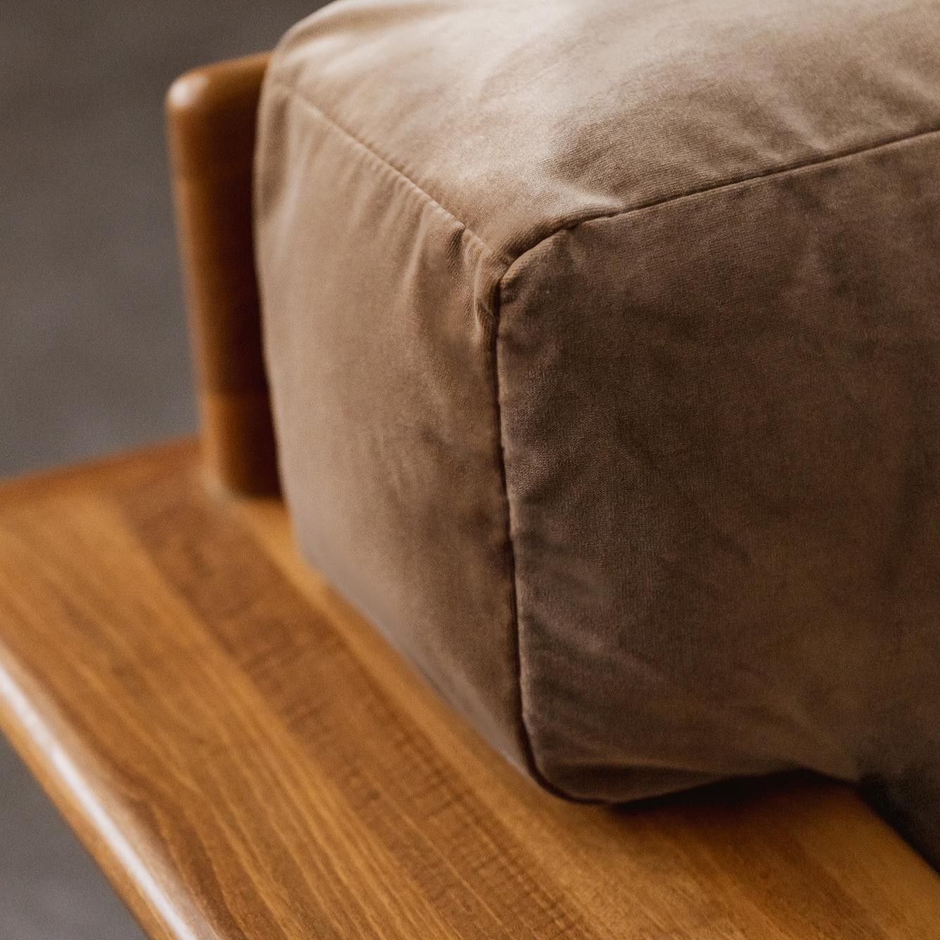 Mario Bellini "Pianura" Modular Sofa for Cassina, Argila Velvet, 1971, 1970s