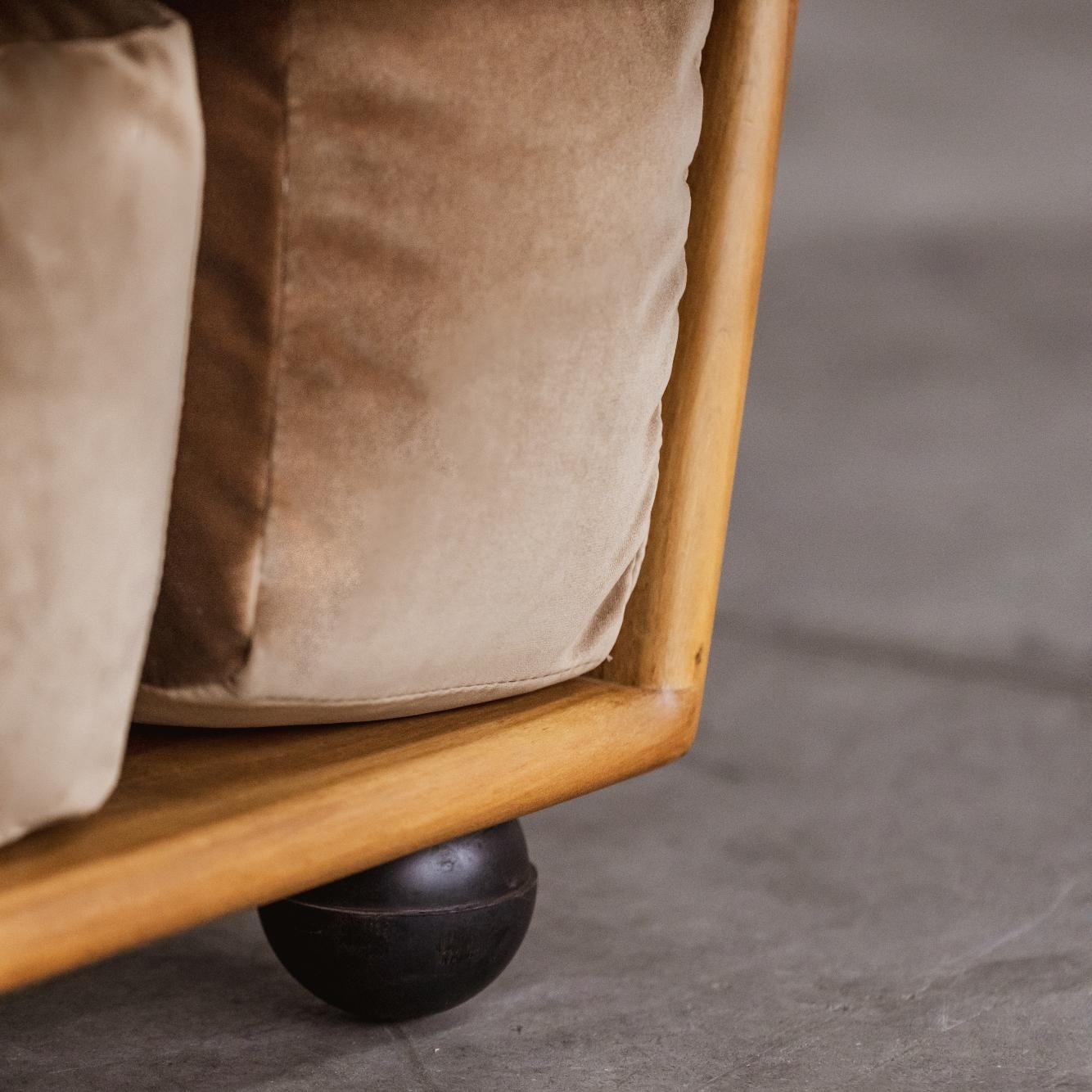 Mario Bellini "Pianura" Modular Sofa for Cassina, Argilla Velvet, 1971, 1971