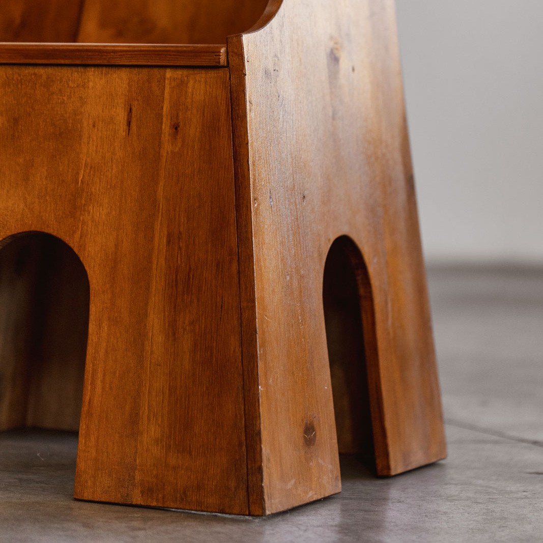 Mario Ceroli “Fratina” Sculptural Chairs for Poltronova, 1972, Set of 2, 1972