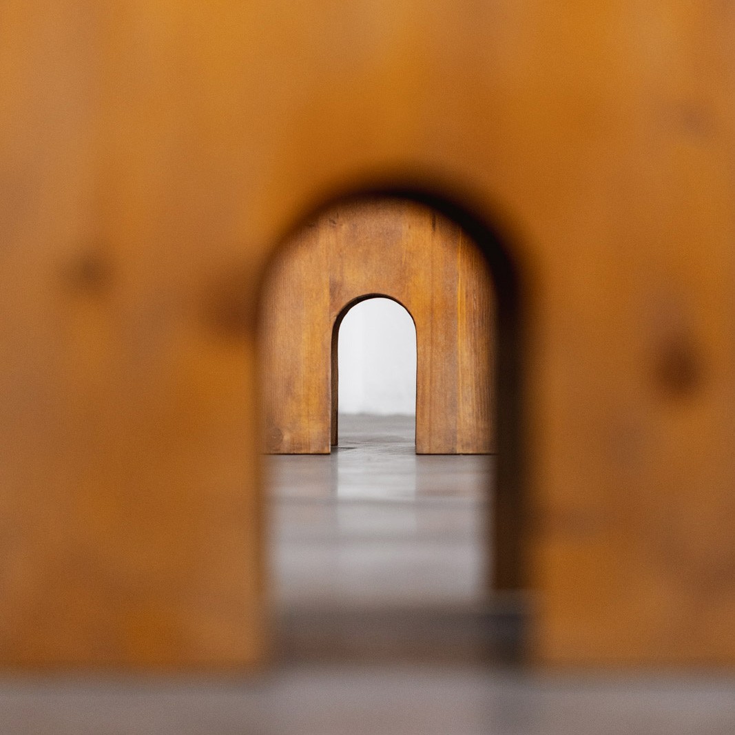 Mario Ceroli “Fratina” Sculptural Chairs for Poltronova, 1972, Set of 2, 1972