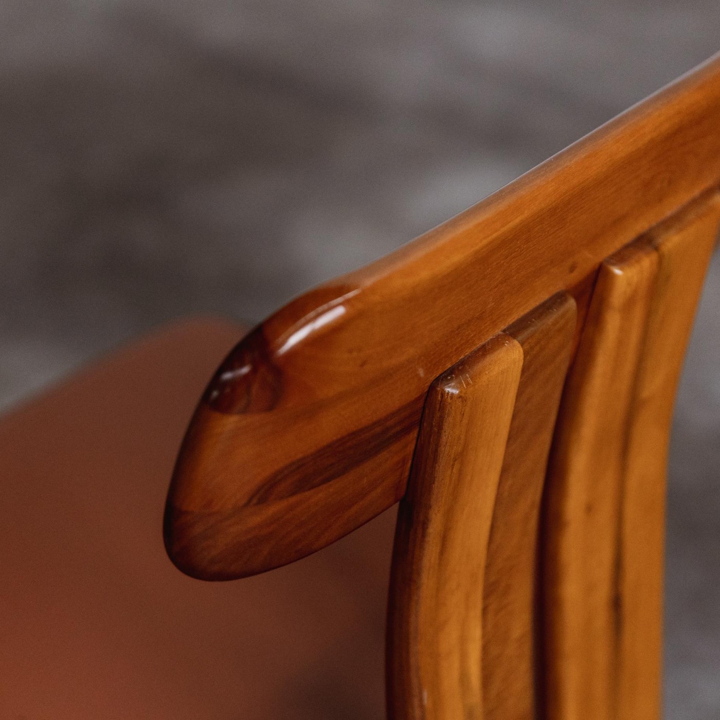 Mario Marenco "Sapporo" Dining Chairs for Mobil Girgi, Reddish Brown Leather, 1970, Set of 8, 1970