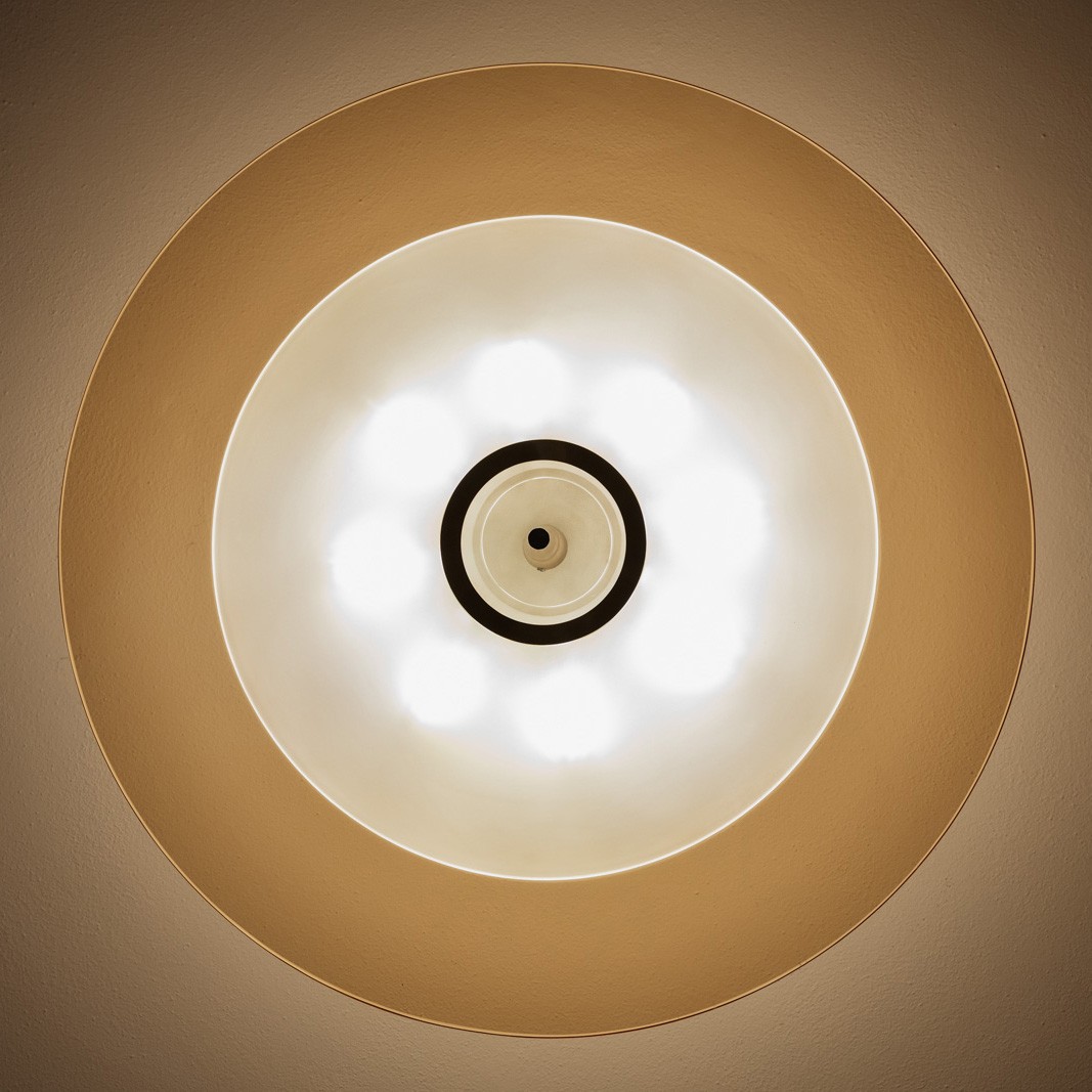 Max Ingrand “1462” Ceiling Lamp for Fontana Arte, Pink Glass, 1955, 1955