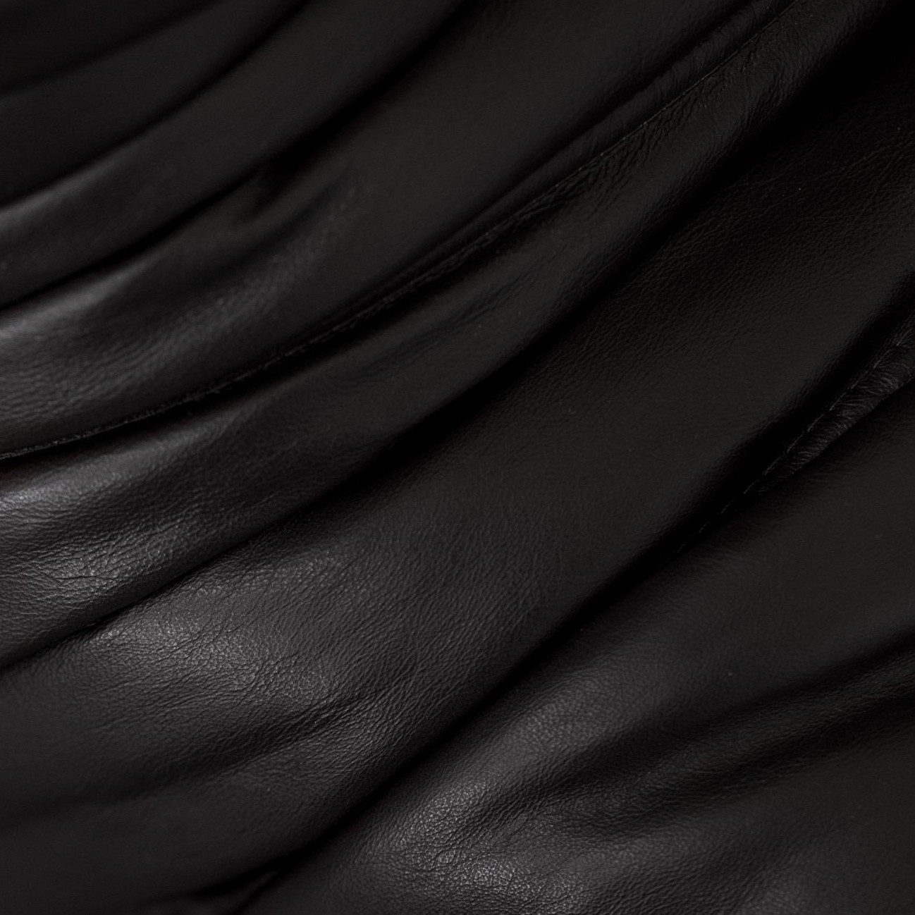 Michel Ducaroy “Togo” Modular Sofa for Ligne Roset, Black Leather, 1973, Set of 4, 1973