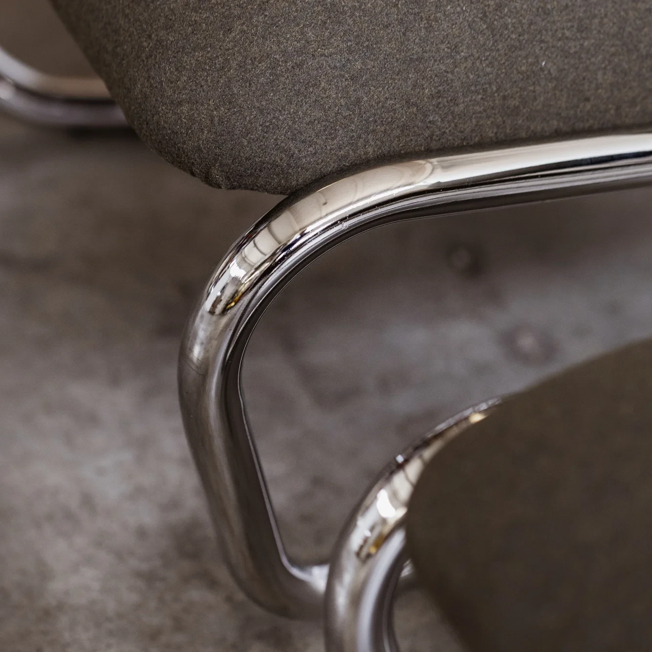 Modernist Lounge Chairs, Green Wool, 1970, Set of 2, 1970