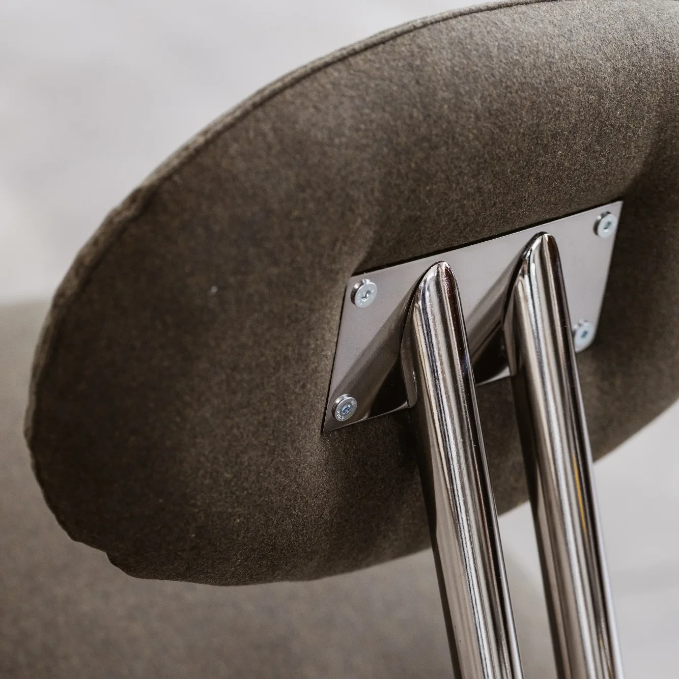 Modernist Lounge Chairs, Green Wool, 1970, Set of 2, 1970