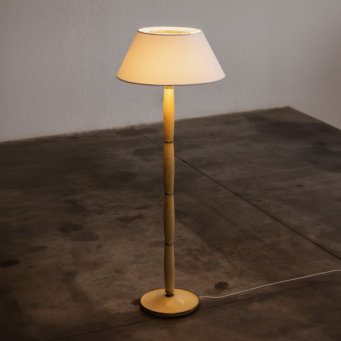 Paolo Buffa Floor Lamp in Parchement and Wood, 1952, 1952