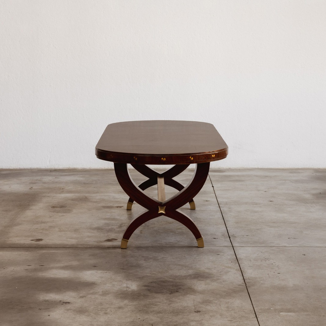 Paolo Buffa Oval Dining Table, Italy, 1950s, Attributed, 1950s