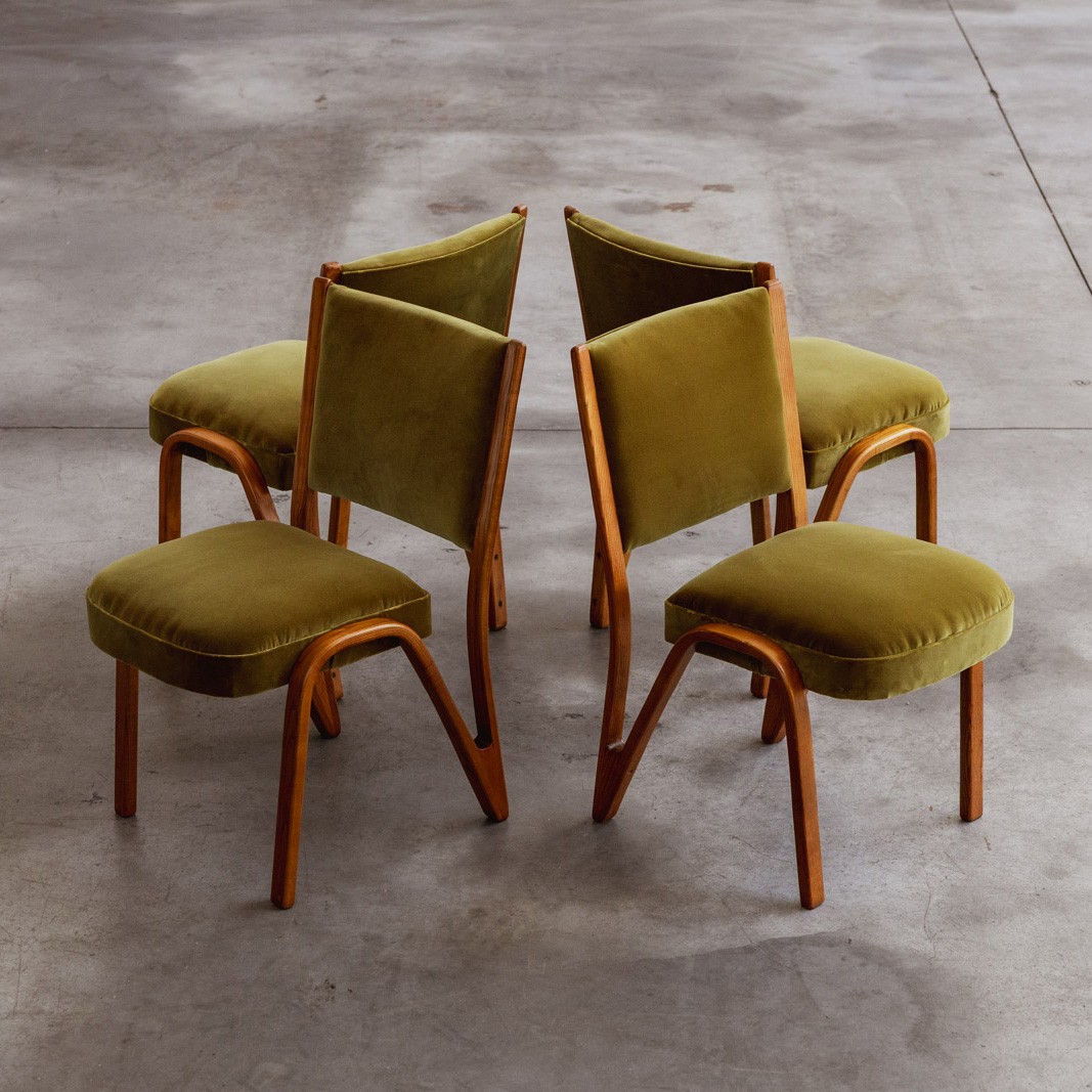 Paul Bode Dining Chairs for Deutsche Federholzgesellschaft, 1955, Set of 6, 1955
