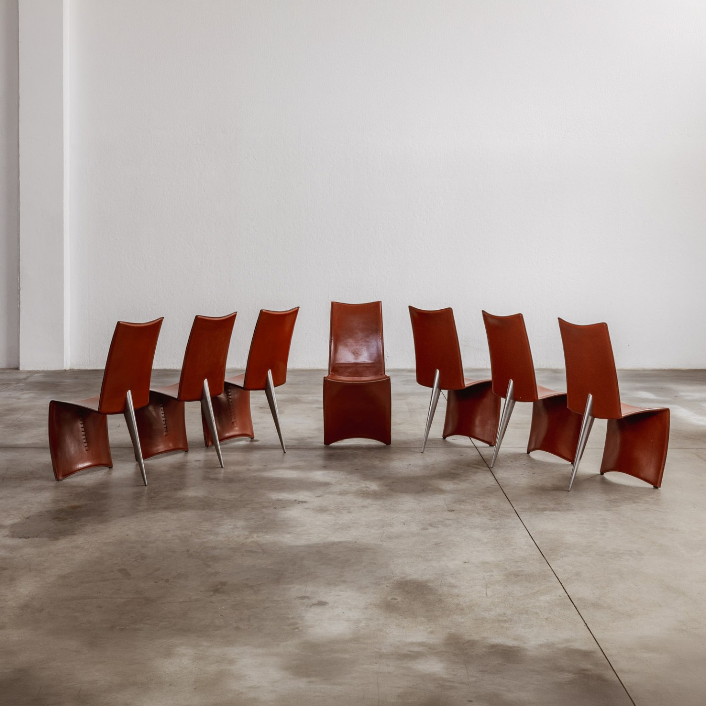 Philippe Starck "Ed Archer" Dining Chair for Driade, 1986, Set of 7, 1986