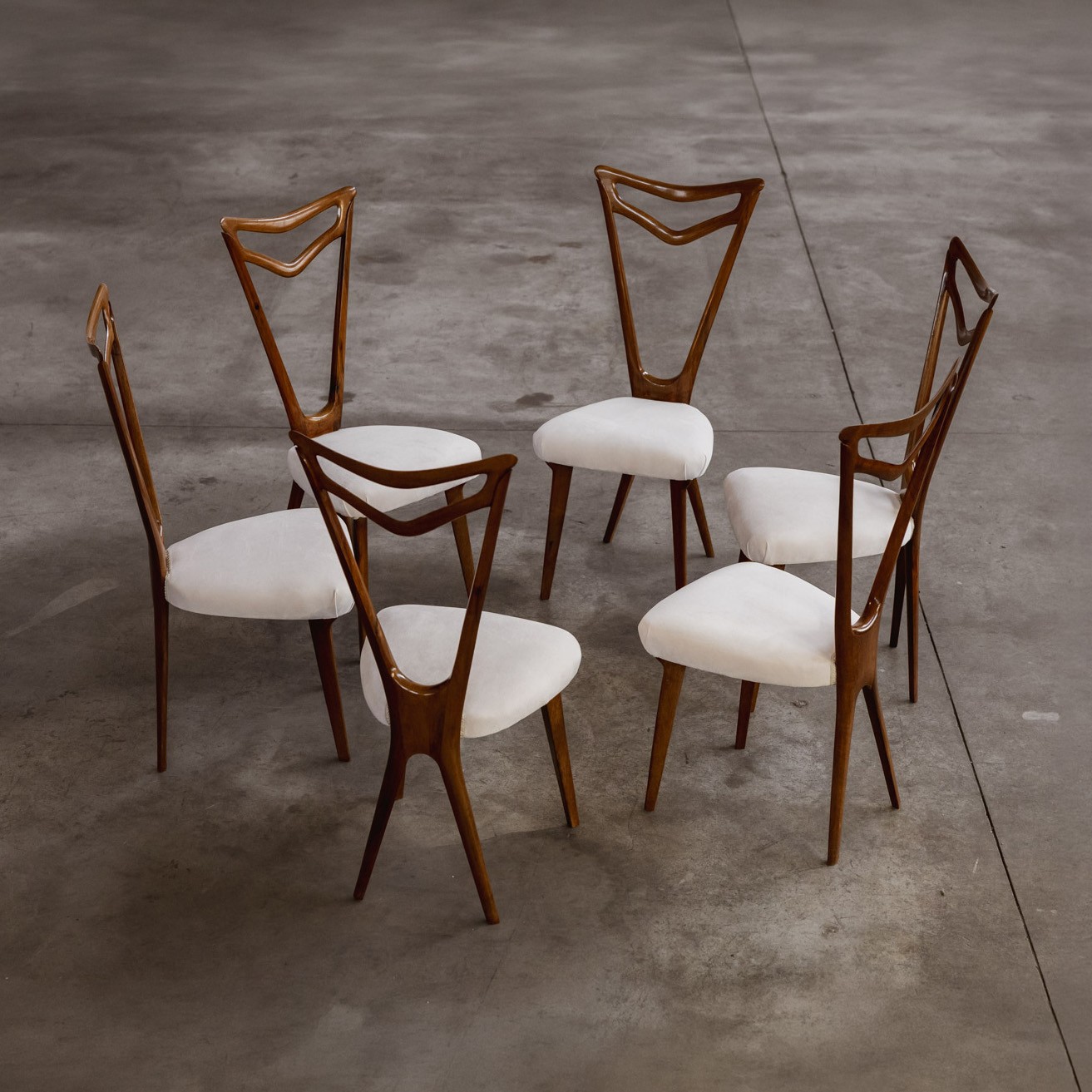 Pierluigi Giordani Dining Chairs, 1950s, Set of 8, 1950s
