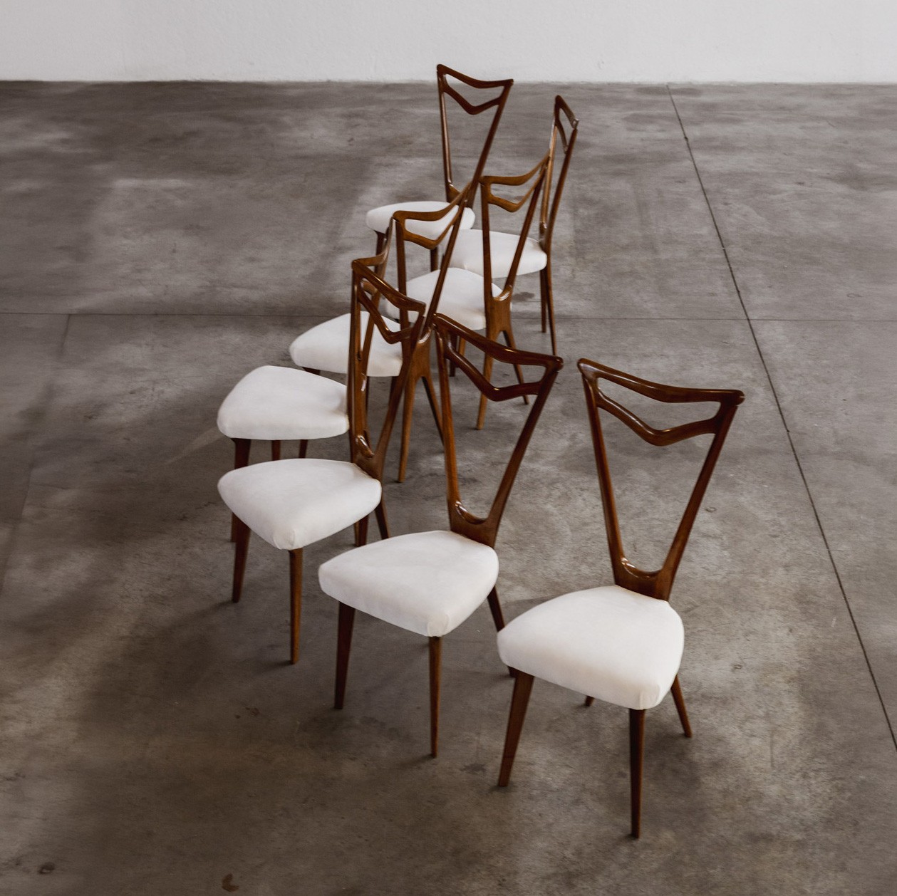 Pierluigi Giordani Dining Chairs, 1950s, Set of 8, 1950s