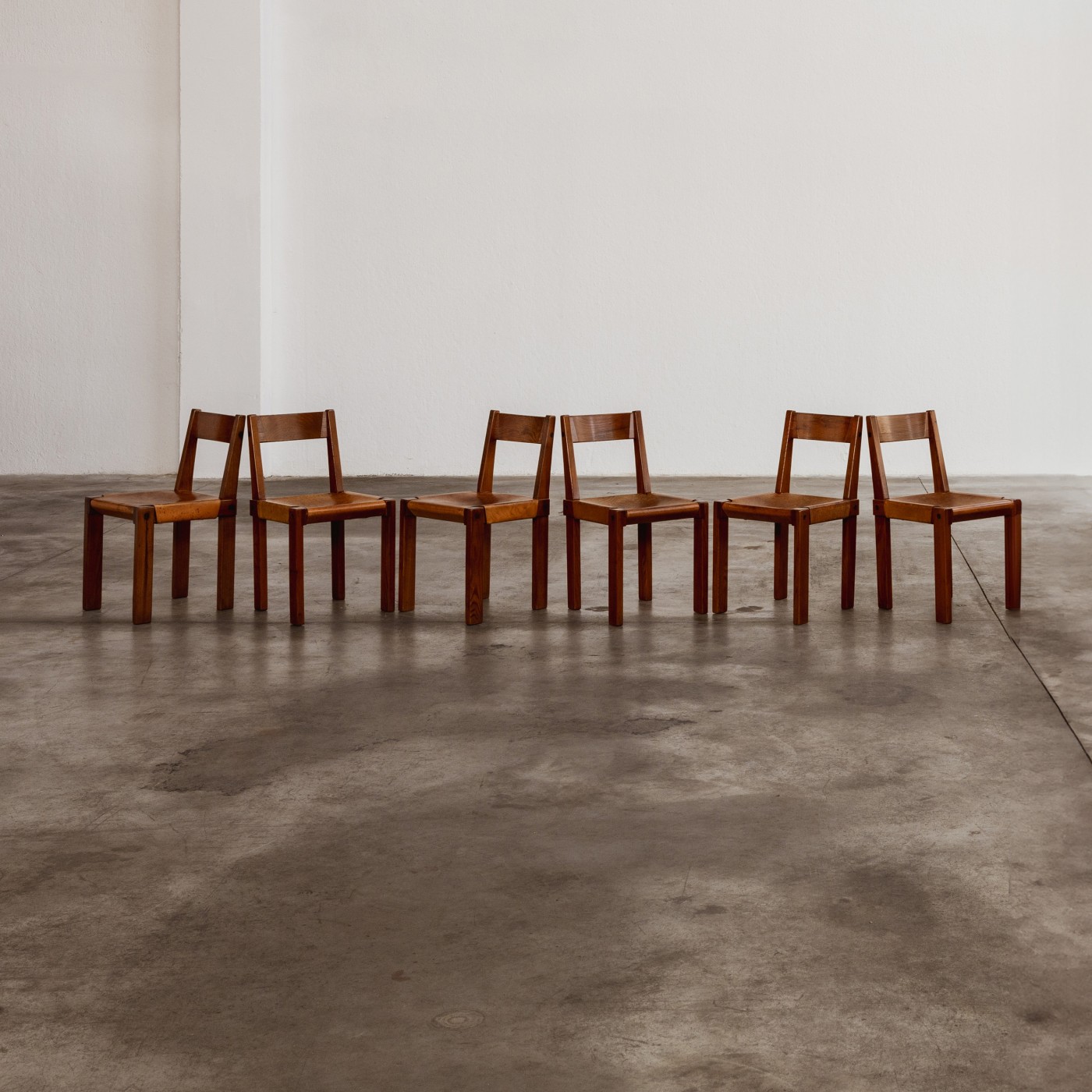 Pierre Chapo “S24” Dining Chairs, 1967, Set of 6, 1967