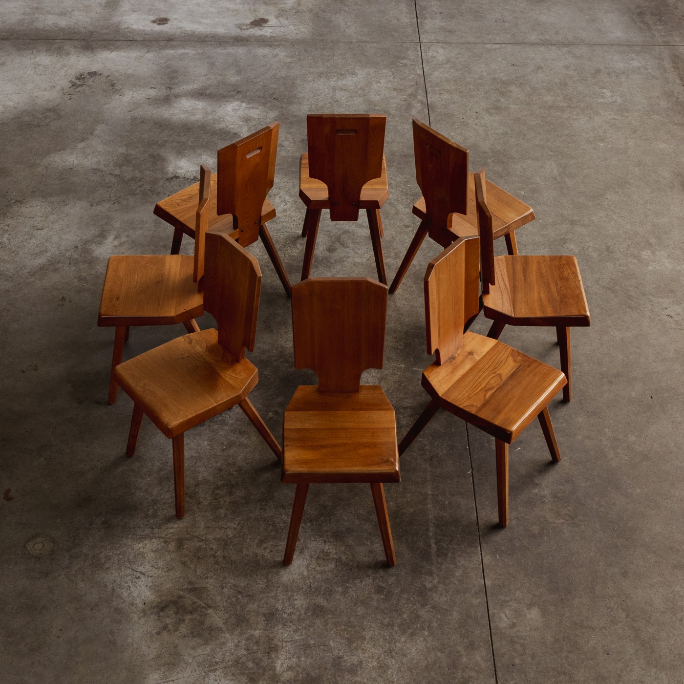Pierre Chapo “S28” Dining Chairs for Atelier Pierre Chapo, 1972, Set of 8, 1972