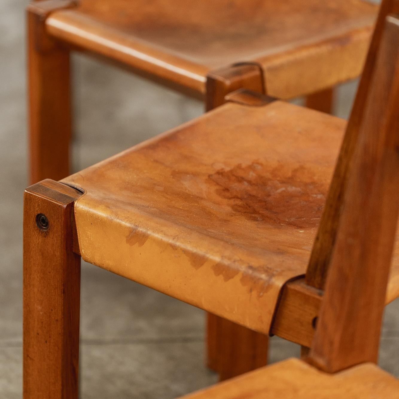 Pierre Chapo T21B "Sfax" Table & "S24" Chairs for Atelier Pierre Chapo, Wood, France, 1970s, 1970s