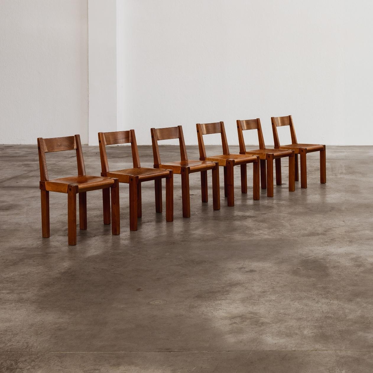 Pierre Chapo T21B "Sfax" Table & "S24" Chairs for Atelier Pierre Chapo, Wood, France, 1970s, 1970s