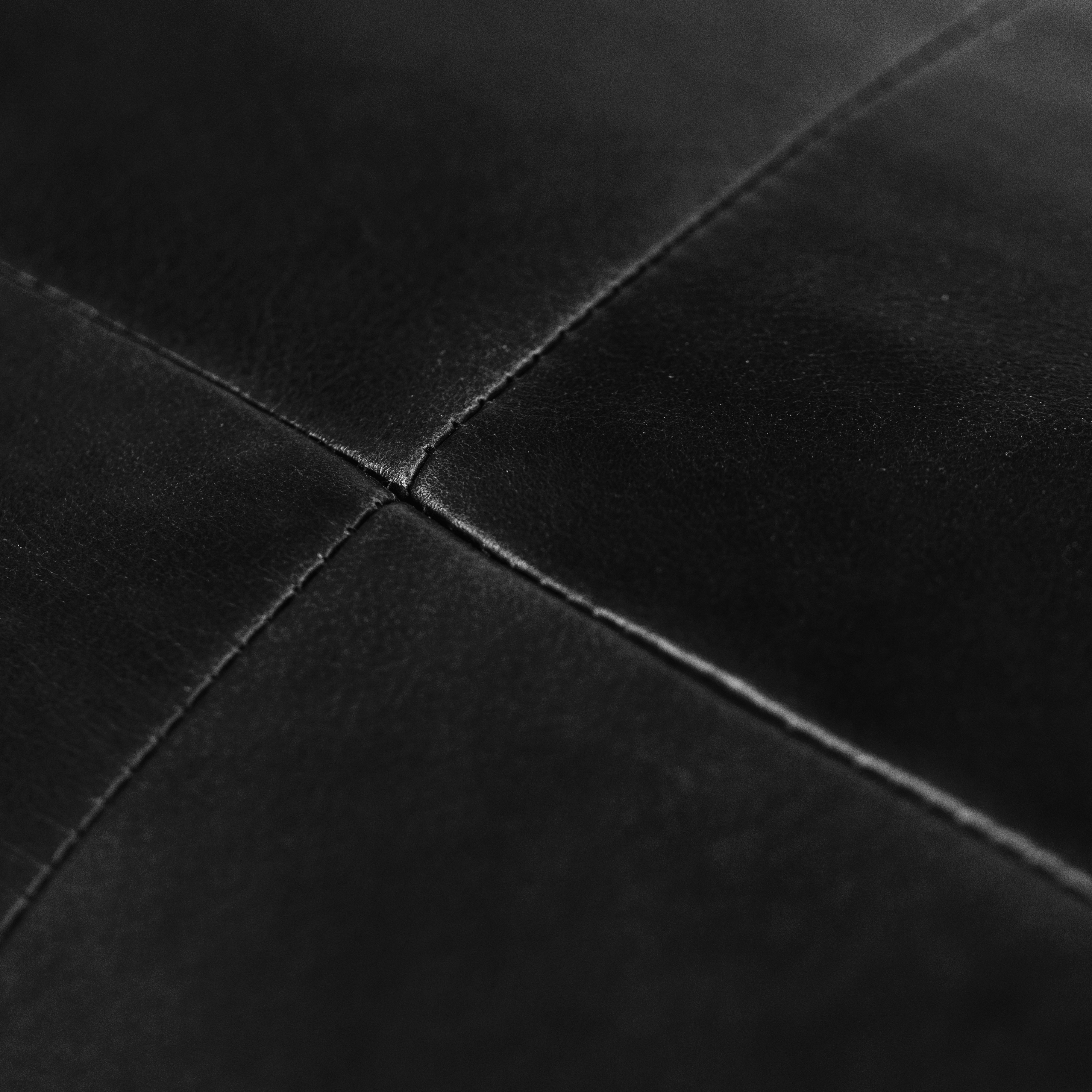 Raphael Raffel “Croissant” Sofa, Black Leather, 1970, 1970s