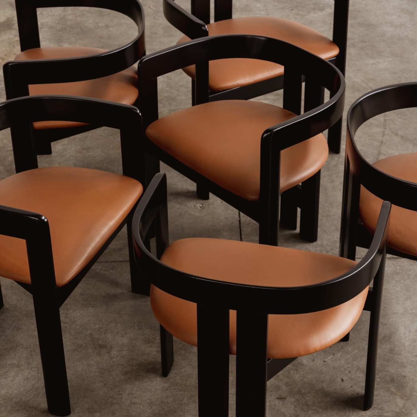 Tobia Scarpa “Pigreco” Dining Chairs for Gavina, 1960, Set of 6, 1960