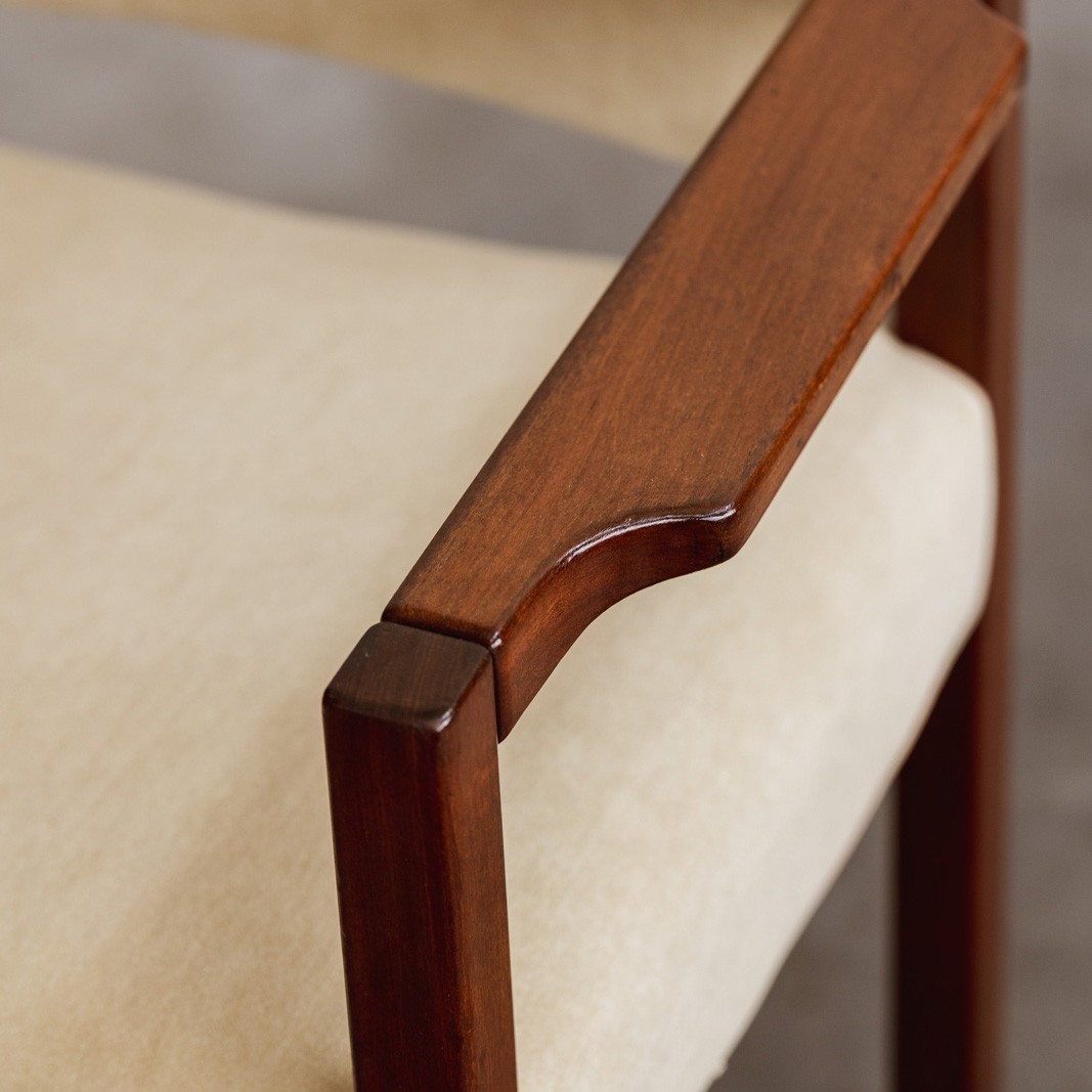 Umberto Brandigi "Jollina" Dining Chairs for Poltronova, Butter Velvet, 1960s, Set of 6, 1960s