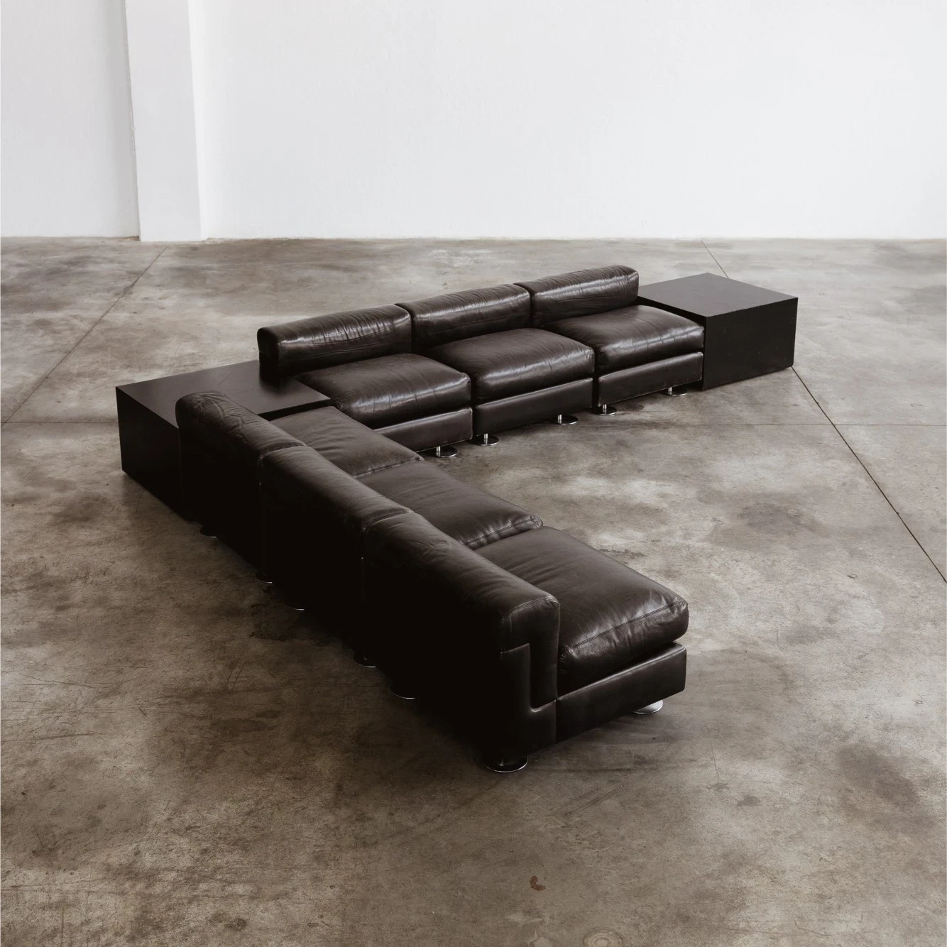 Valeria Borsani & Alfredo Bonetti "D120" Modular Sofa for Tecno, 1966, Set of 6, 1966