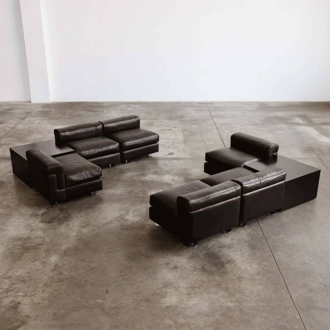 Valeria Borsani & Alfredo Bonetti "D120" Modular Sofa for Tecno, 1966, Set of 6, 1966