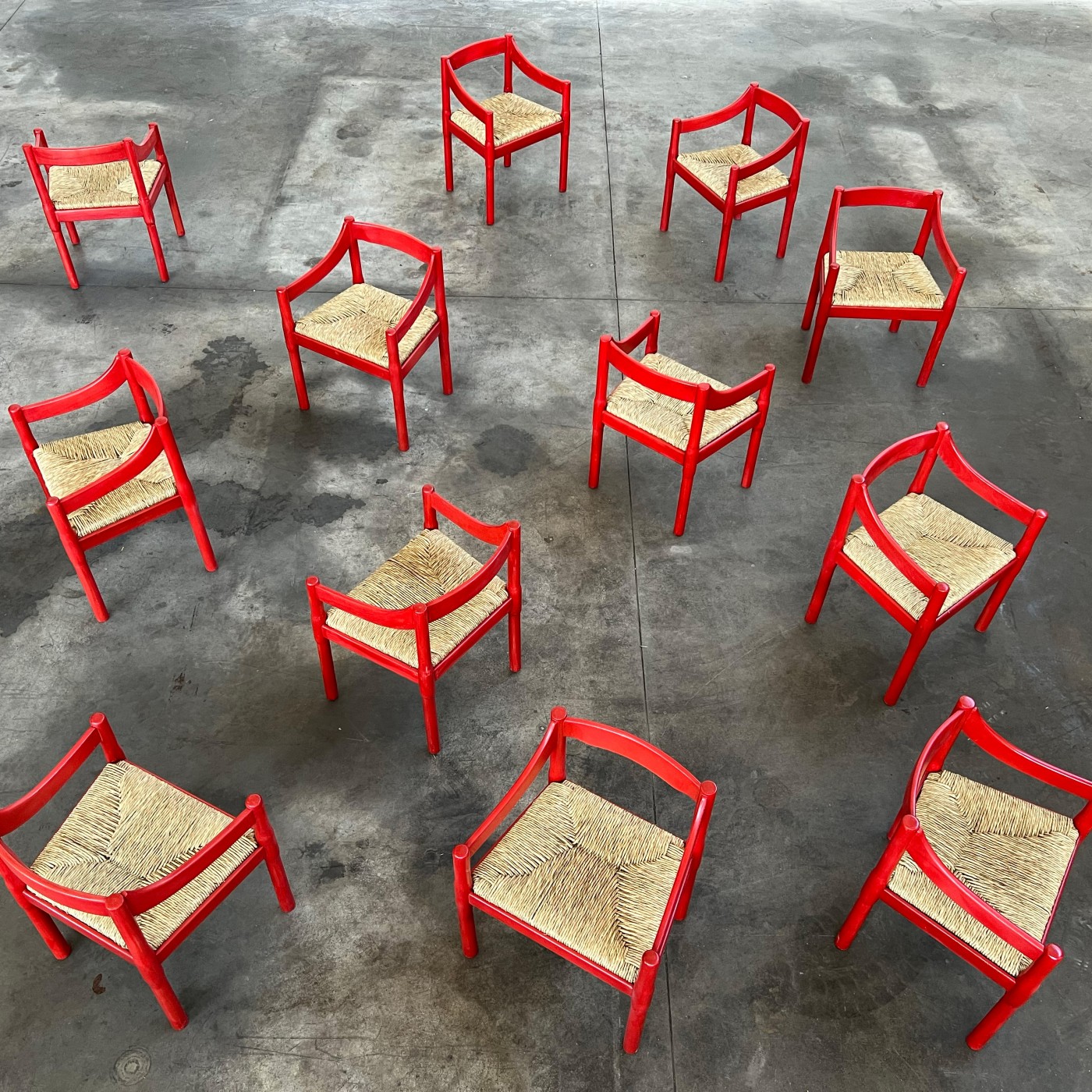 Vico Magistretti “Carimate” Dining Chairs for Cassina, 1960, Set of 12, 1960