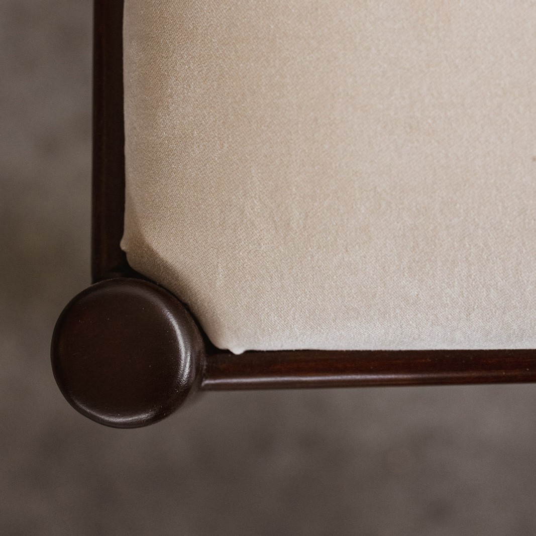 Vico Magistretti "Carimate" Dining Chairs for Cassina, Dark Brown Lacquered, 1960, Set of 6, 1960