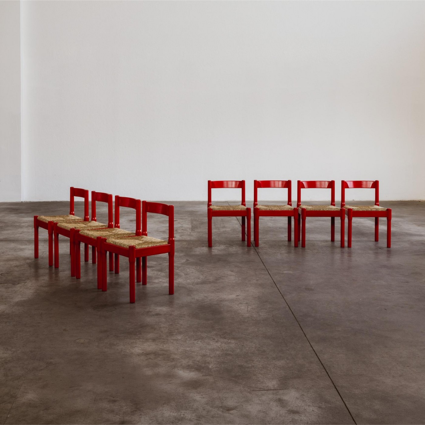 Vico Magistretti "Carimate" Dining Chairs for Cassina, 1960, Set of 8, 1960