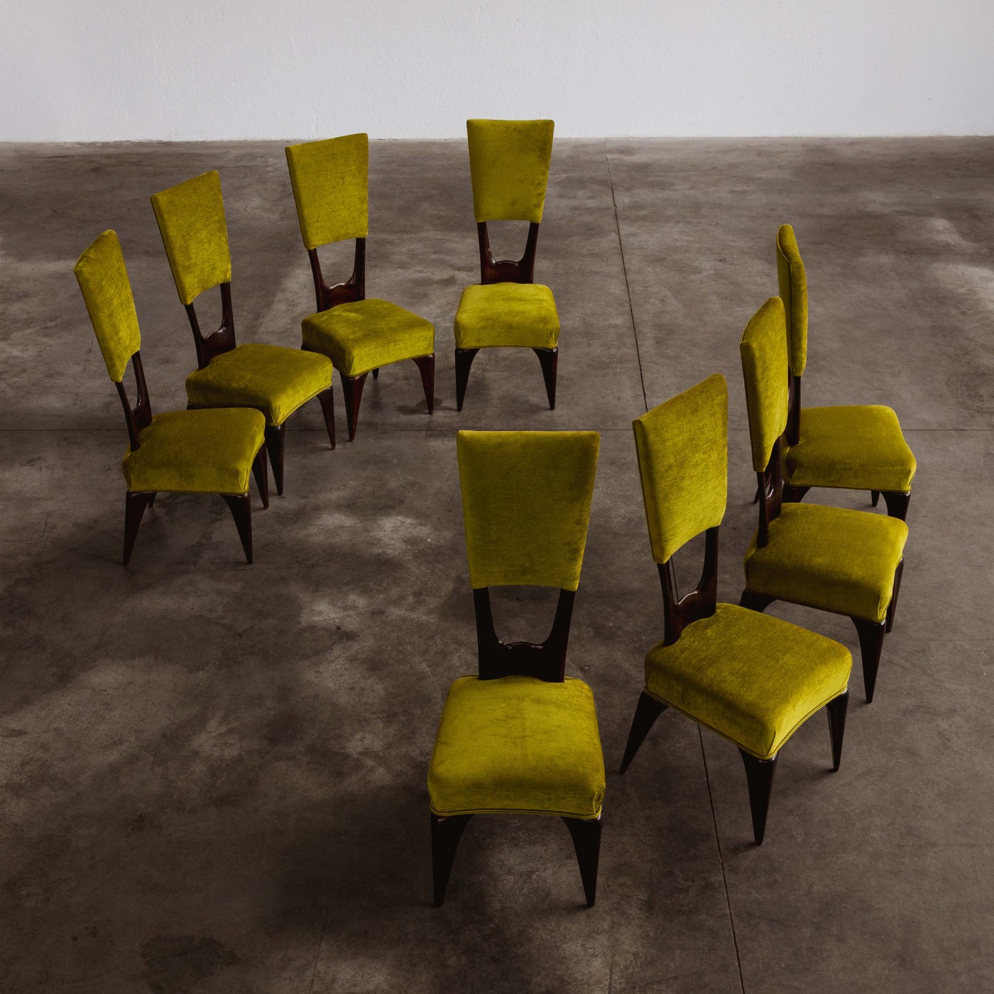Vittorio Valabrega Dining Chairs, 1950s, Set of 8, 1950s