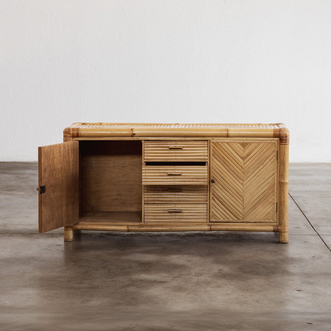 Vivai del Sud Dresser in Bamboo, Italy, 1970s, 1970s