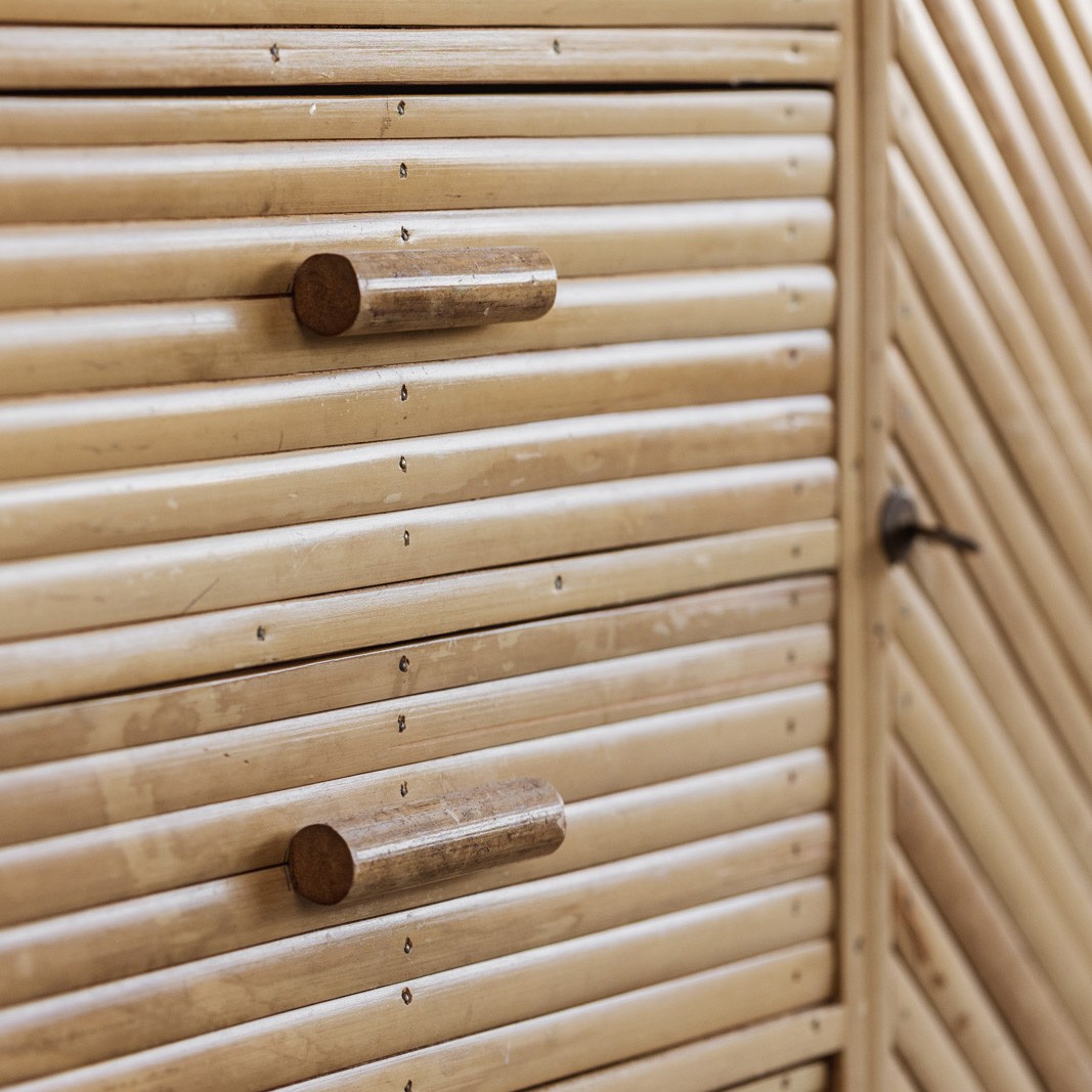 Vivai del Sud Sideboard in Bamboo, Italy, 1970s, 1970s